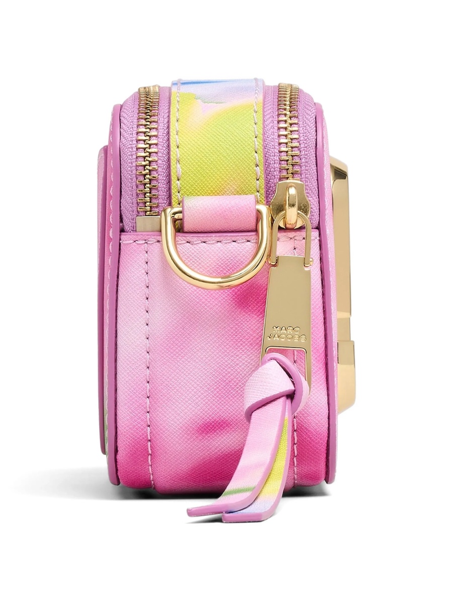 Geanta de umar Marc Jacobs snapshot roz din poliuretan si piele - Img 5