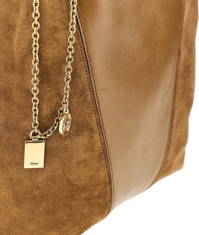 Geanta de umar Medium 'Chloé Spin' leather tote bag - Img 4