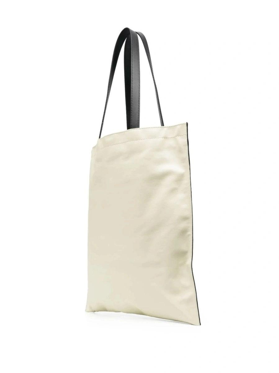 Geanta de umar Moschino galbena din piele - Img 3