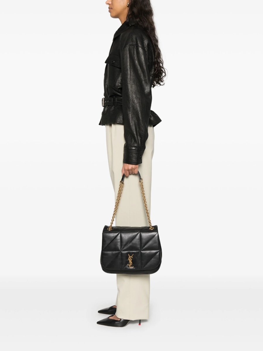 Geanta de umar Saint Laurent neagra din piele - Img 2