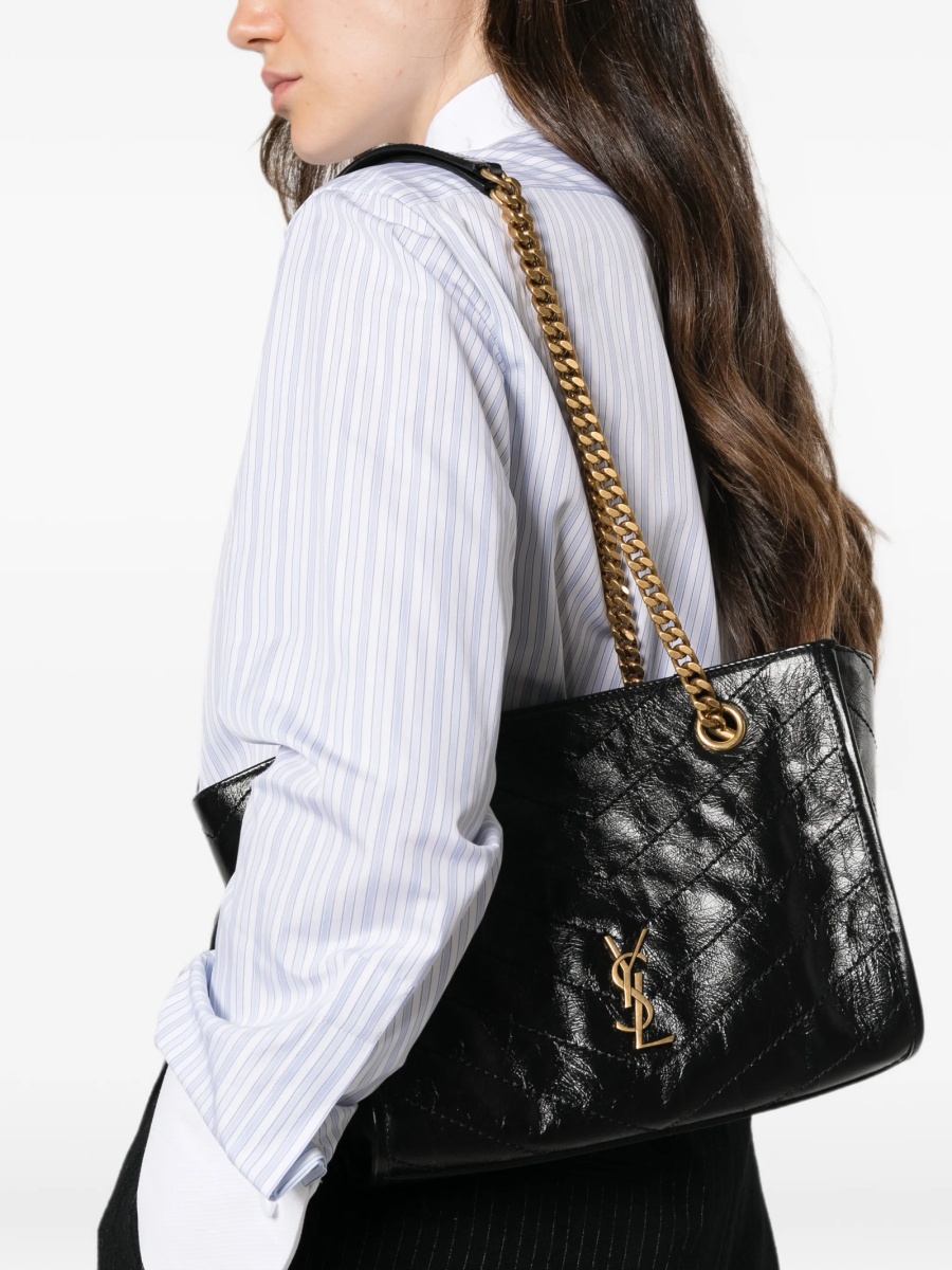 Geanta de umar Saint Laurent neagra din piele - Img 2
