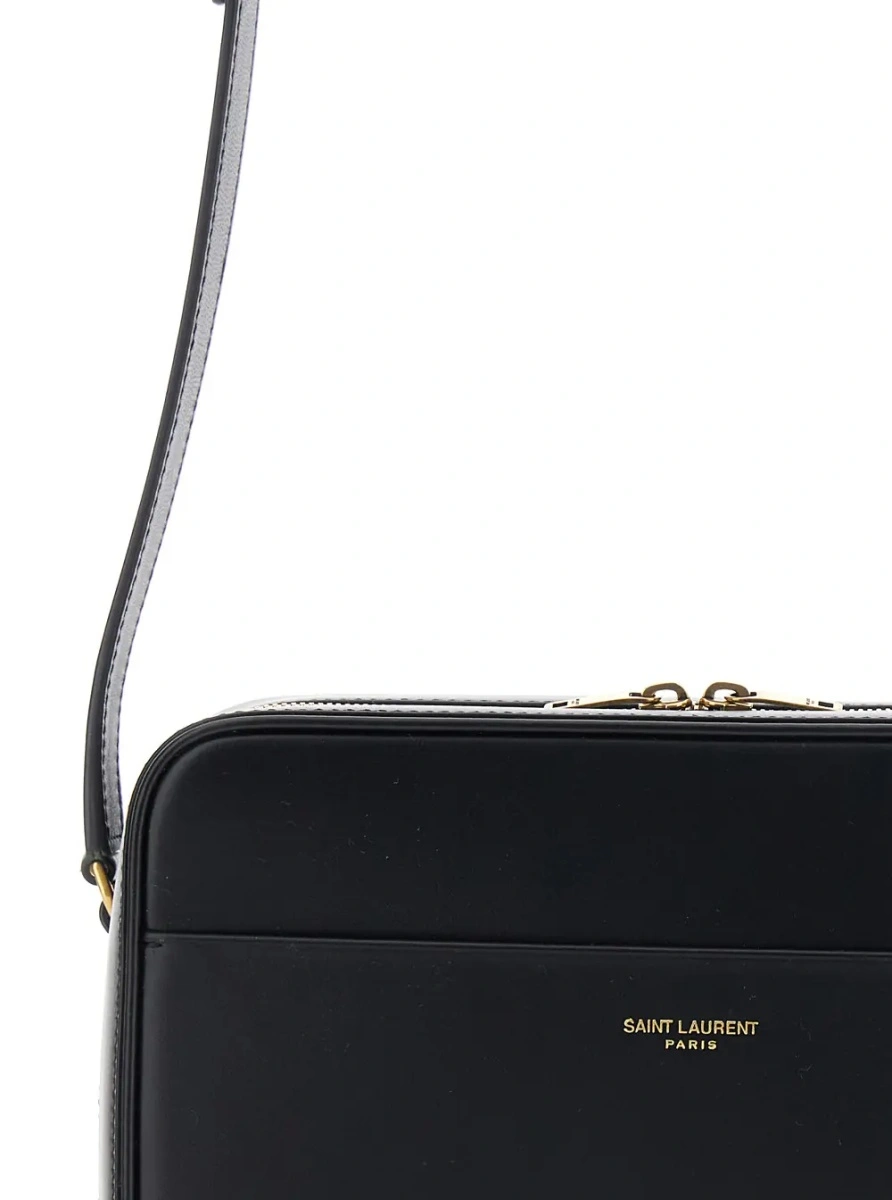 Geanta de umar Saint Laurent neagra din piele - Img 4