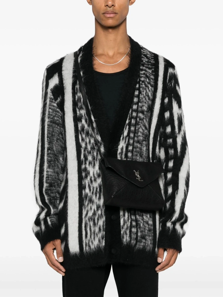 Geanta de umar Saint Laurent neagra din piele - Img 4