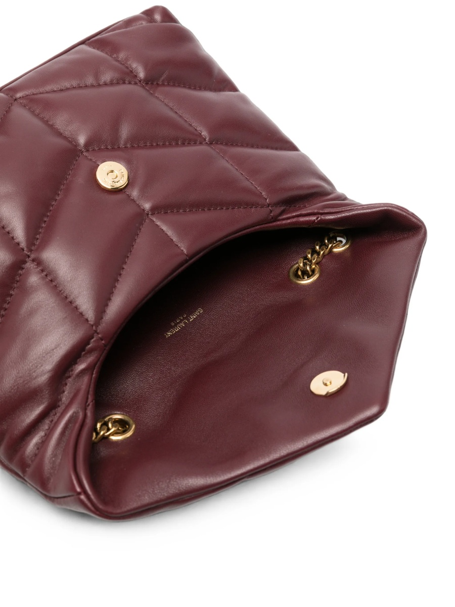 Geanta de umar Saint Laurent Puffer rosie din piele - Img 5