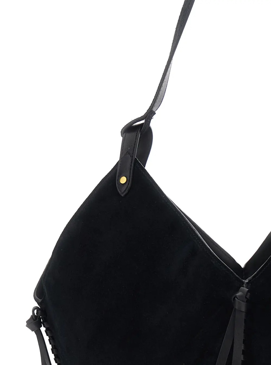 Geanta de umar Shoulder Bag 'Tampa' with Single Strap and Suede Knot Detail for Women - Img 3