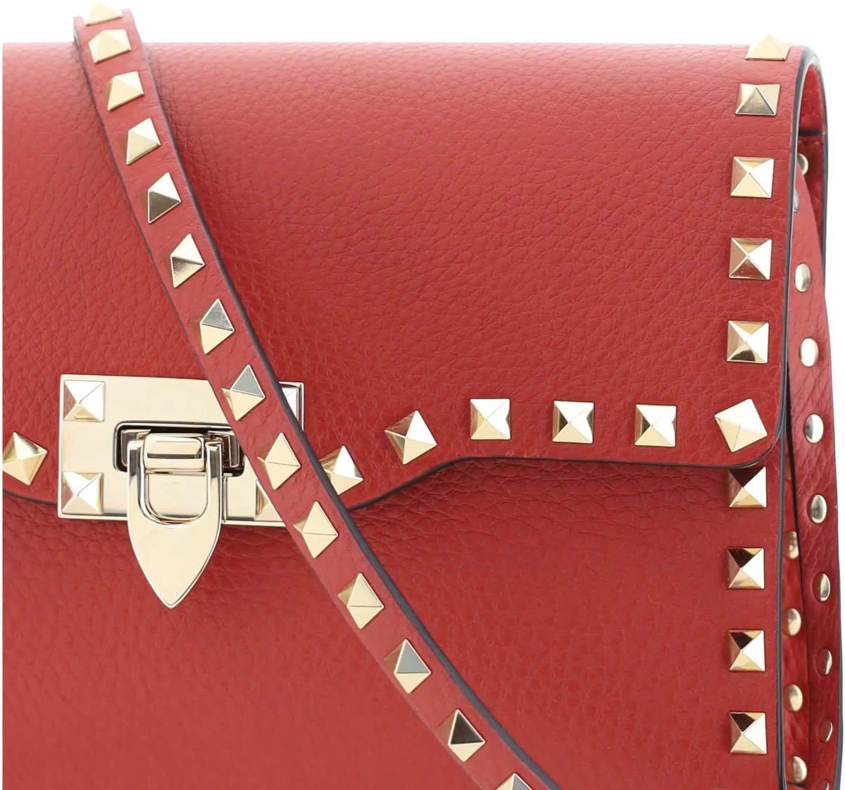 Geanta de umar Small Rockstud grained calfskin Shoulder Bag - Img 4