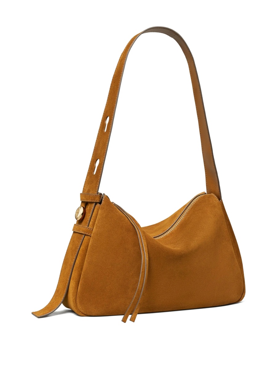 Geanta de umar Tory Burch maro din piele intoarsa - Img 3