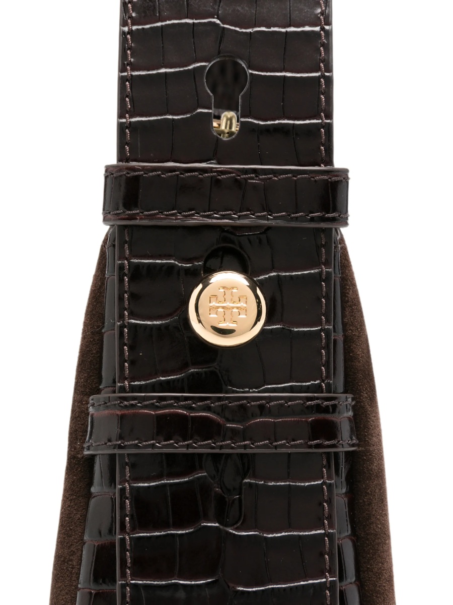 Geanta de umar Tory Burch maro din piele intoarsa - Img 4