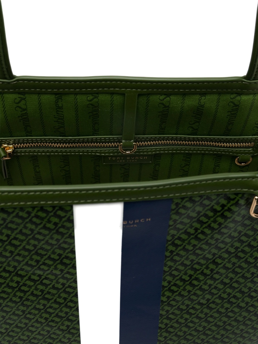 Geanta de umar Tory Burch verde din piele - Img 5