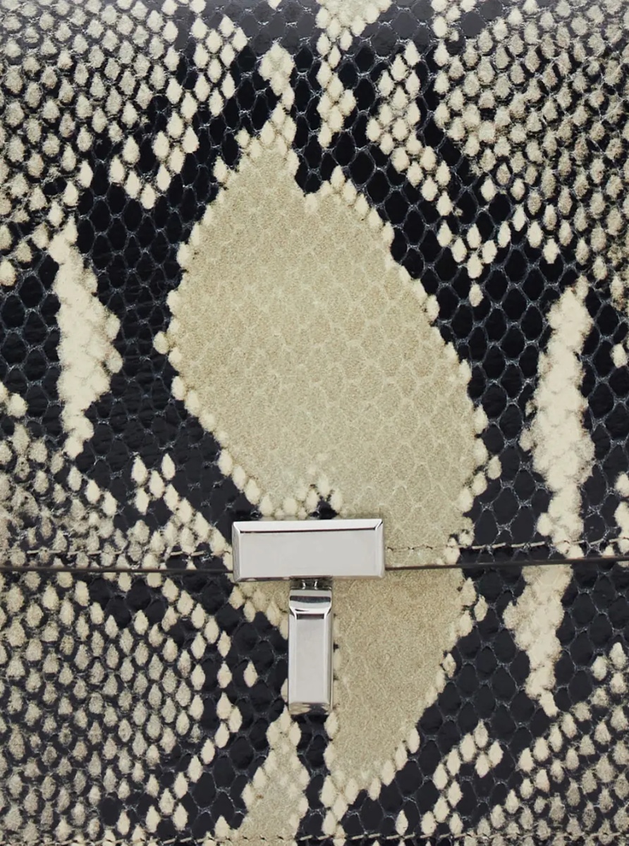 Geanta de umar TOTÊME multicolor Crossbody bag with T-lock closure and python print in leather for women - Img 3