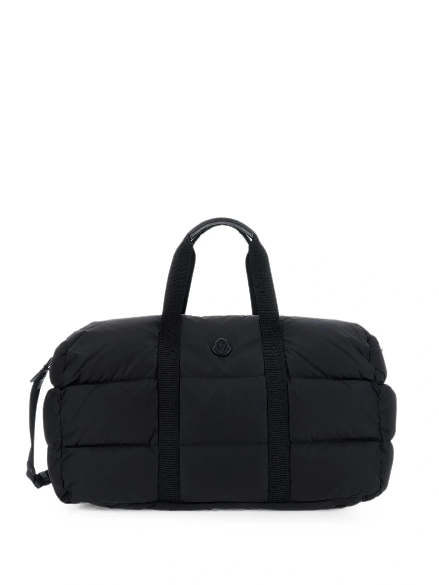 Geanta de voiaj Moncler neagra din material textil - Img 6