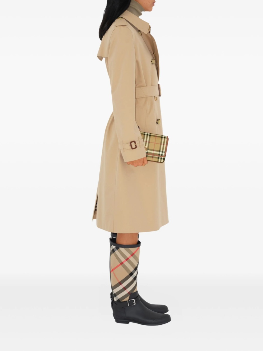 Geanta mini Burberry neutra din poliuretan si piele - Img 4