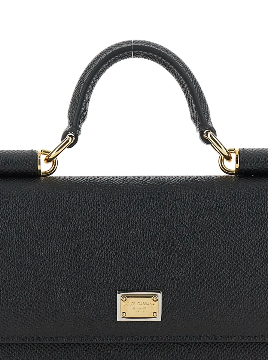 Geanta mini Dolce &amp; Gabbana neagra din piele - Img 3