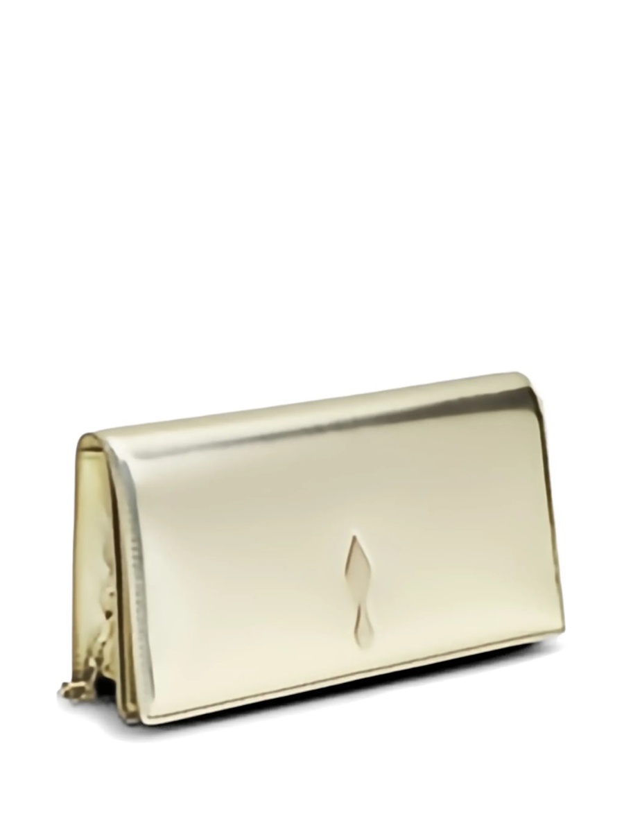 Geanta plic Christian Louboutin aurie din piele - Img 2