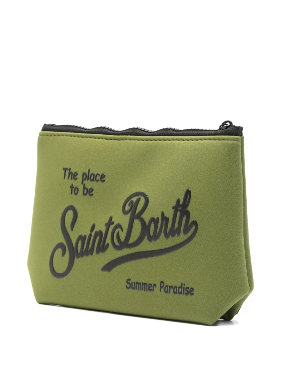 Geanta plic Mc2 Saint Barth verde din polyester si cauciuc sintetic - Img 3