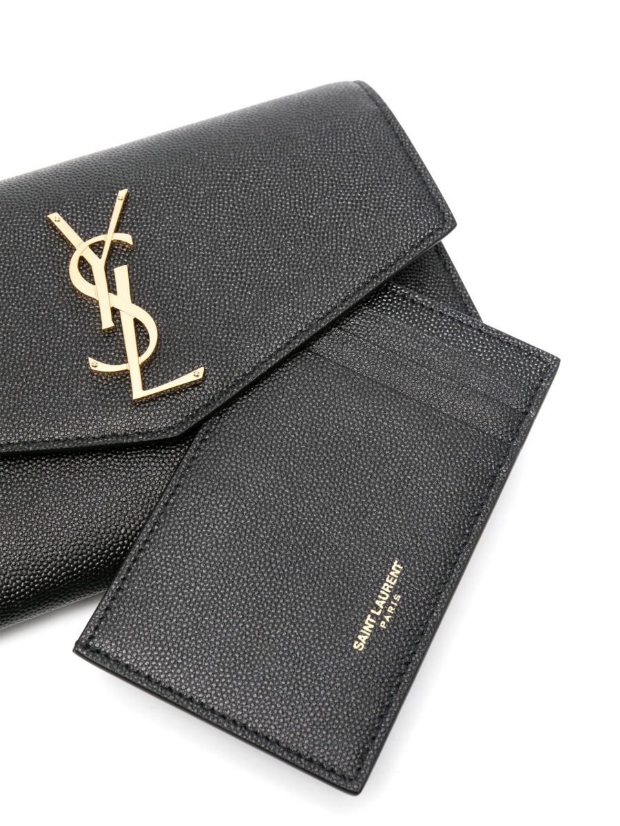 Geanta plic Saint Laurent Envelope neagra din piele - Img 4
