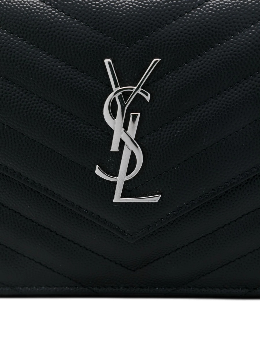 Geanta plic Saint Laurent Envelope neagra din piele - Img 4