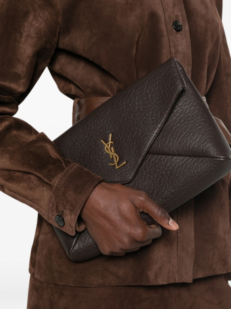 Geanta plic Saint Laurent maro din piele - Img 2