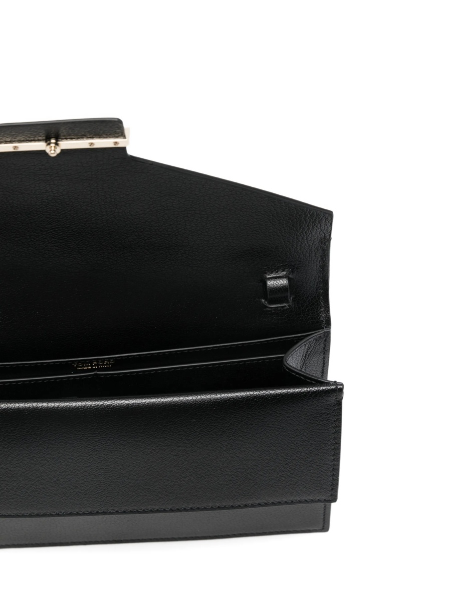 Geanta plic Tom Ford neagra din piele - Img 5