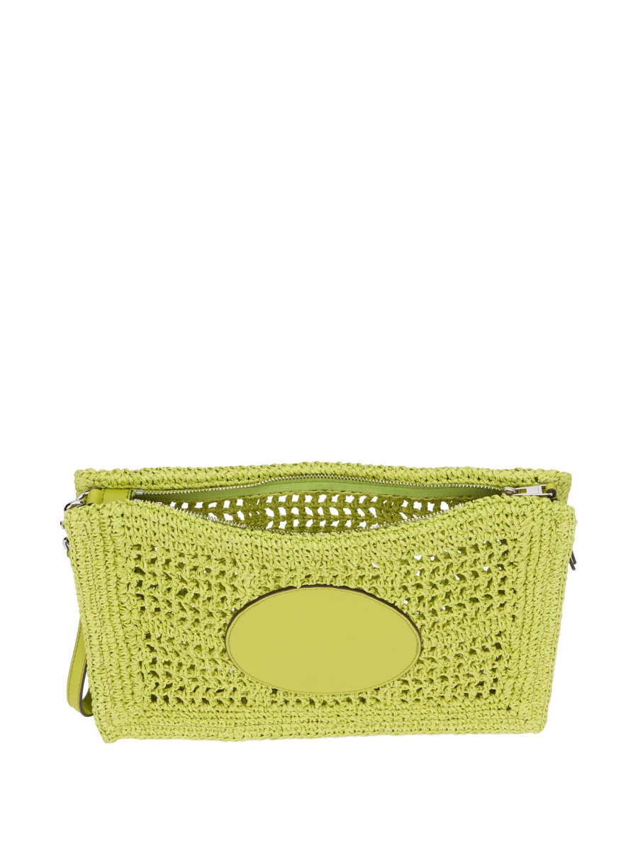 Geanta plic Tory Burch verde din rafie - Img 4