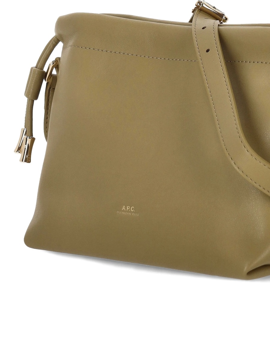 Geanta tip postas A.P.C. verde din poliuretan si polyester - Img 4