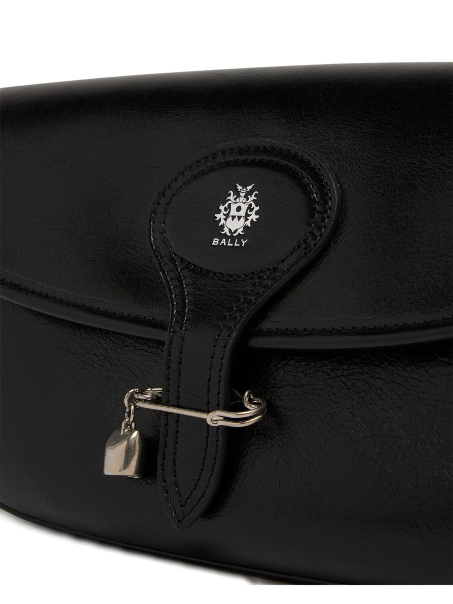 Geanta tip postas Bally neagra din piele - Img 4