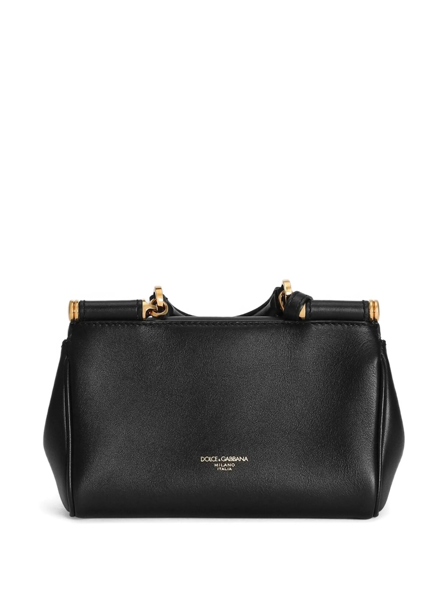 Geanta tip postas Dolce &amp; Gabbana neagra din piele si pvc - Img 3