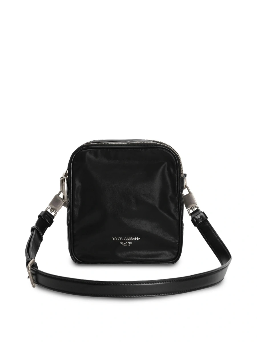 Geanta tip postas Dolce &amp; Gabbana neagra din piele - Img 2