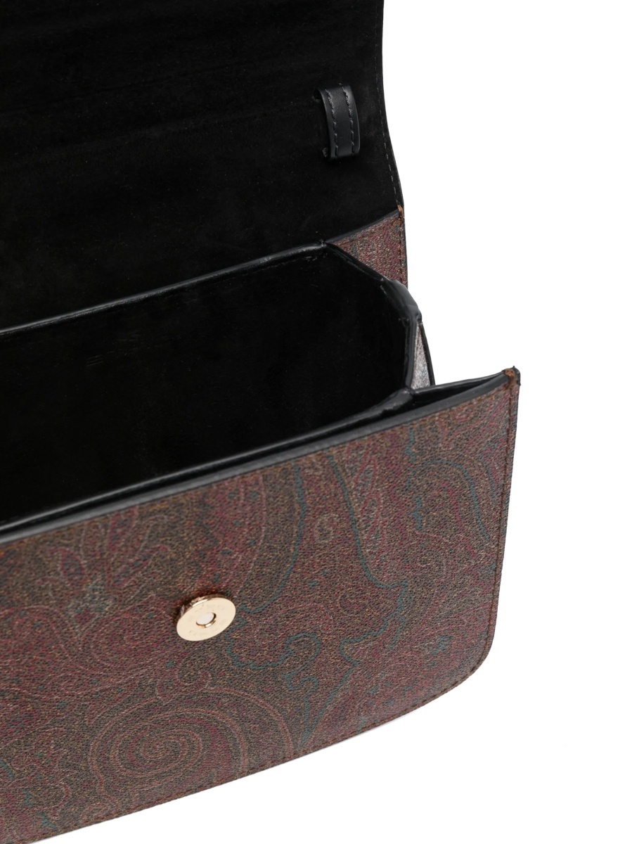 Geanta tip postas ETRO neagra din bumbac si polyester - Img 5
