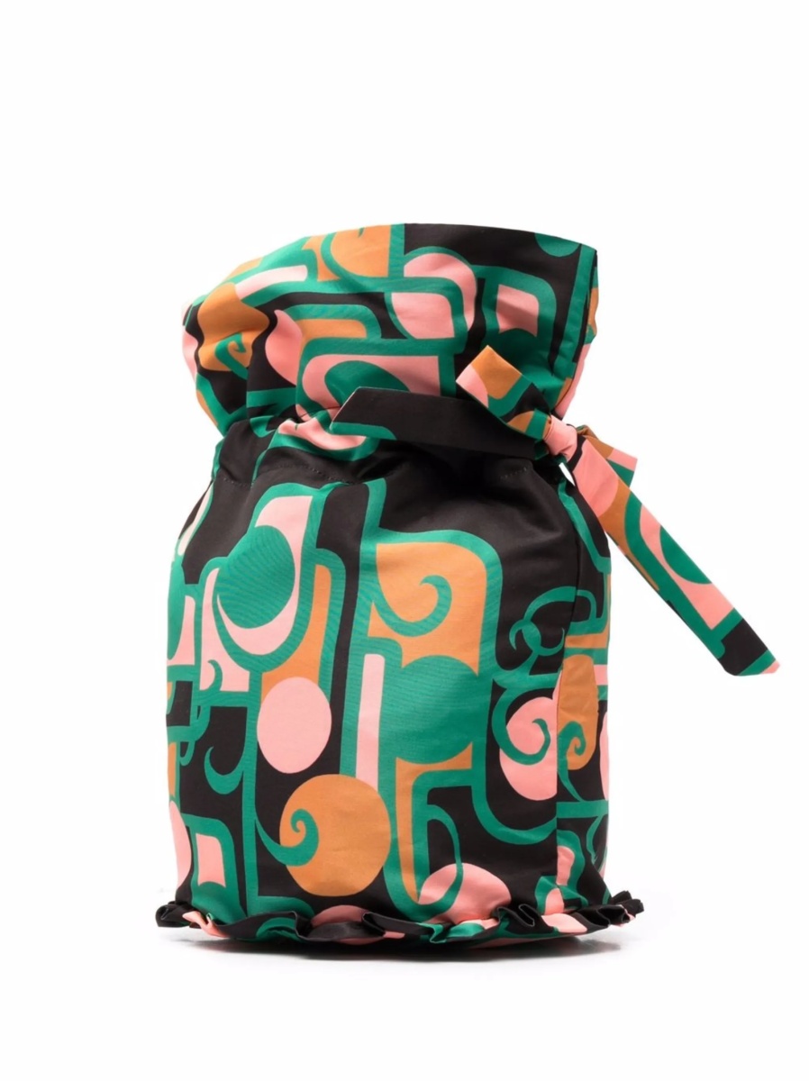 Geanta tip postas La DoubleJ neagra din polyester - Img 3