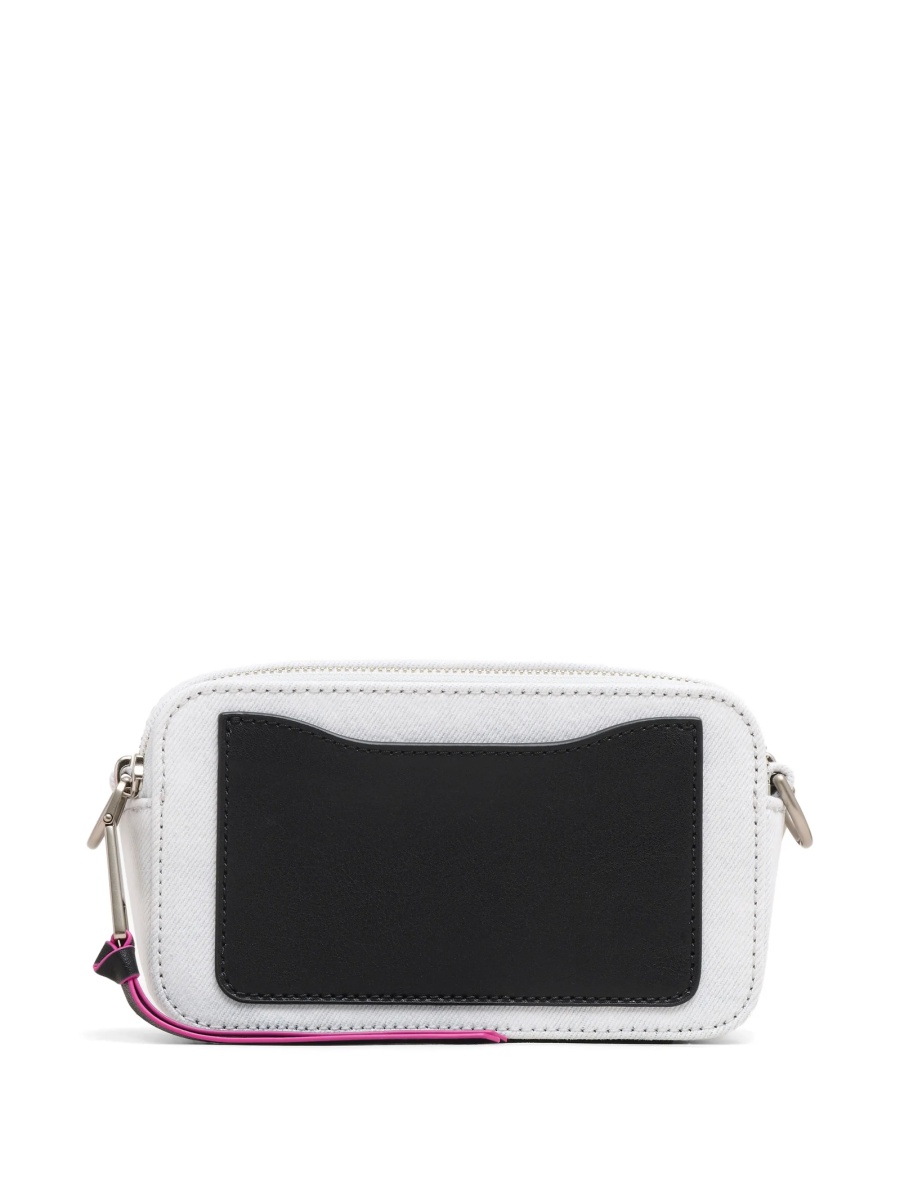 Geanta tip postas Marc Jacobs snapshot albastra din bumbac - Img 3