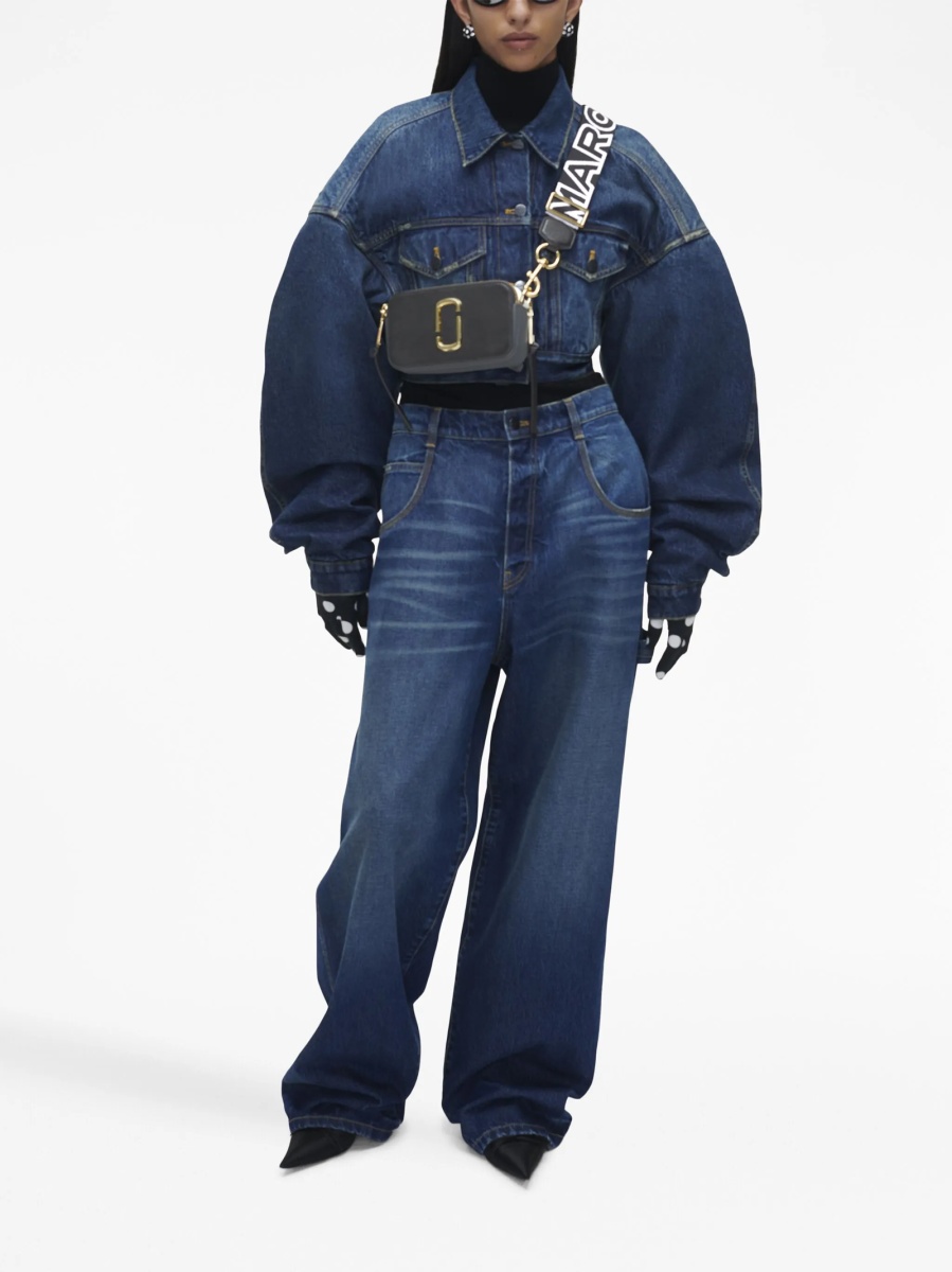 Geanta tip postas Marc Jacobs snapshot neagra din piele - Img 3