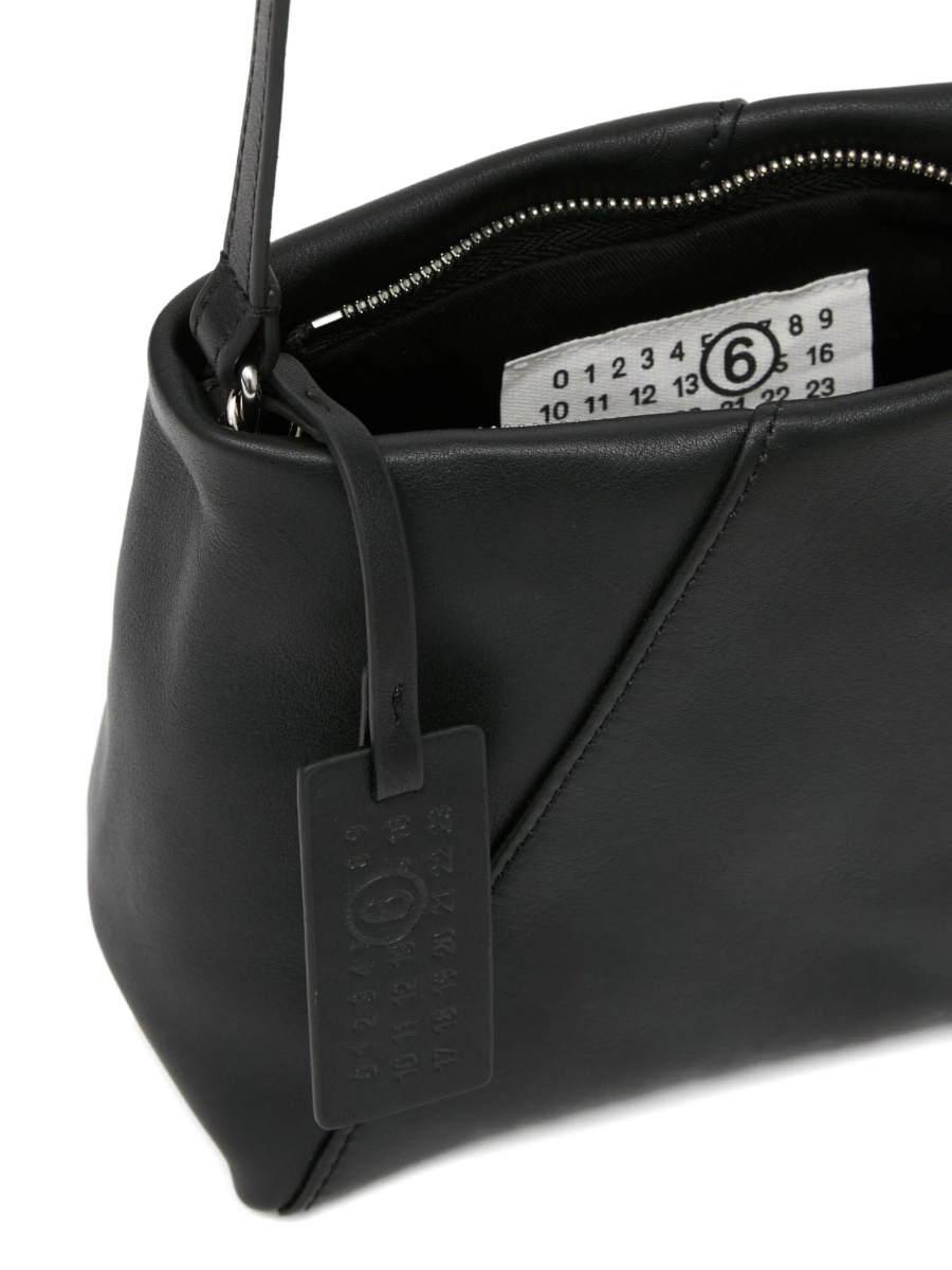 Geanta tip postas MM6 Maison Margiela neagra din piele - Img 4