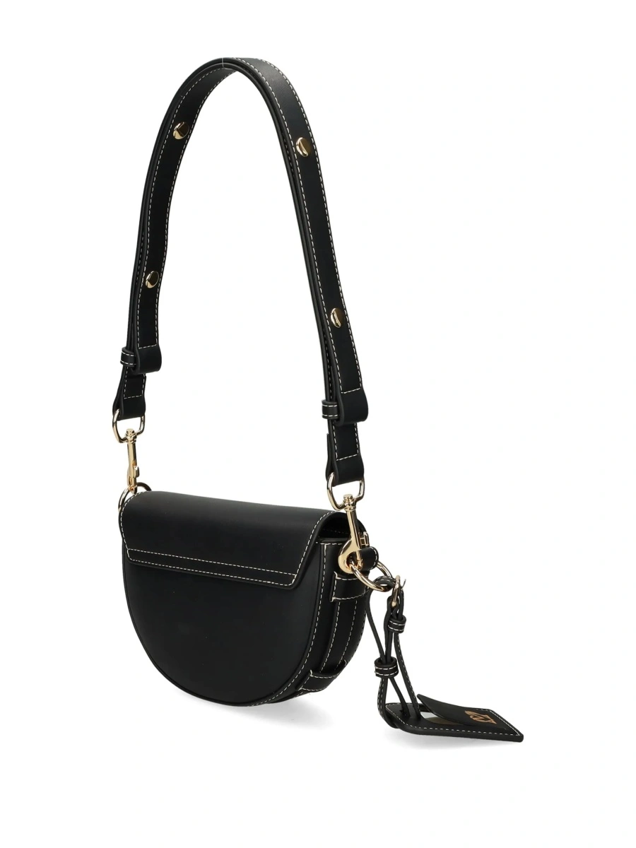 Geanta tip postas Moschino neagra din poliuretan - Img 2