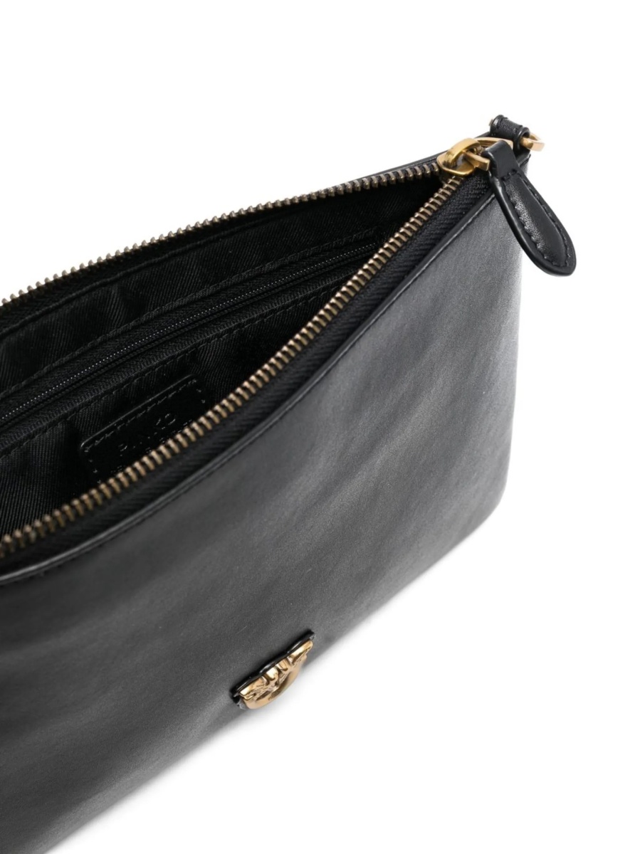 Geanta tip postas Pinko neagra din piele - Img 5