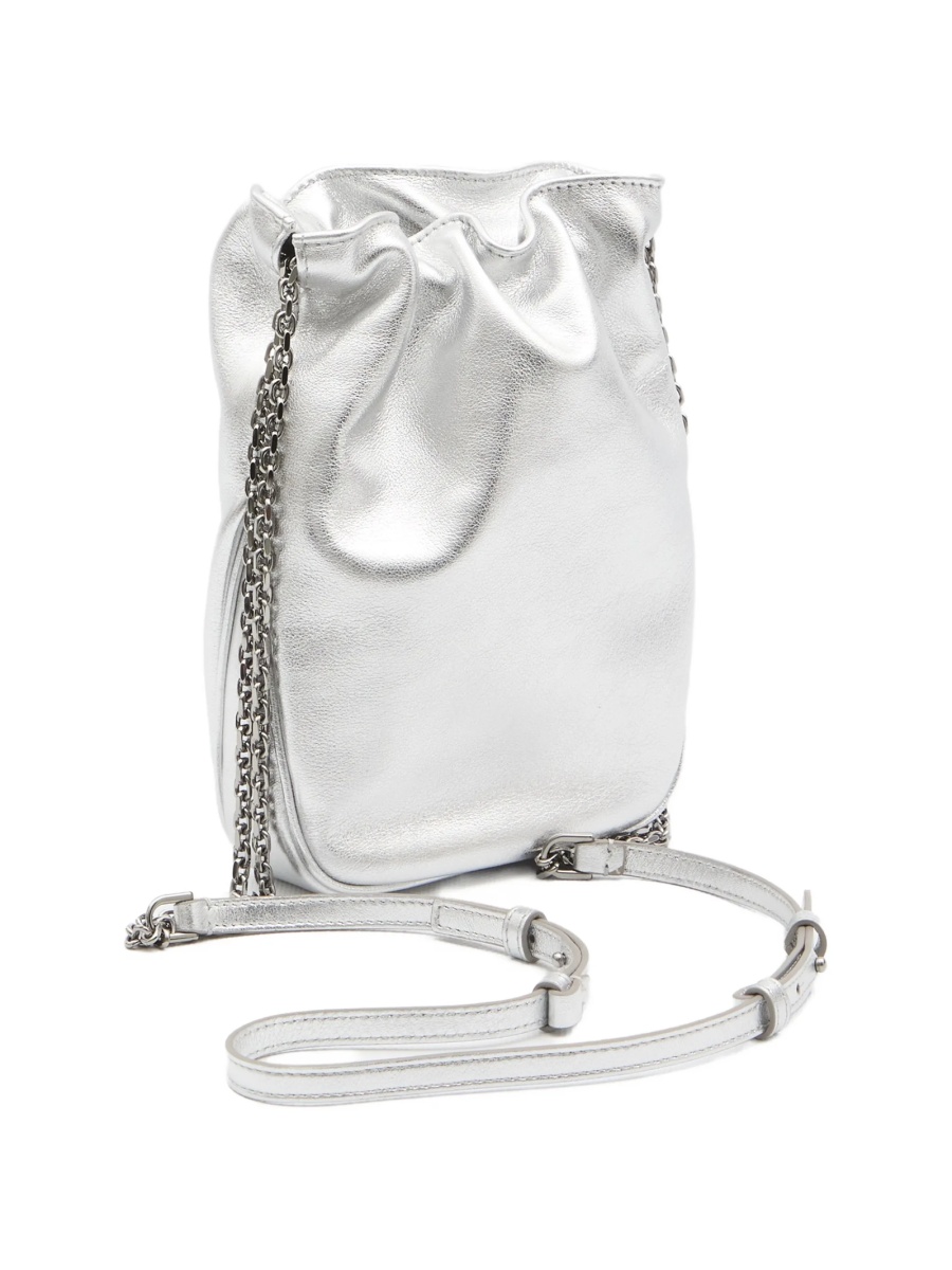 Geanta tip postas Roger Vivier argintie din piele - Img 2