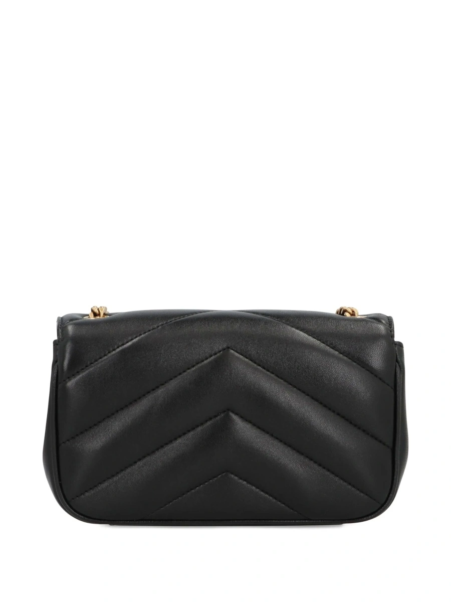 Geanta tip postas Saint Laurent Loulou neagra din piele - Img 2