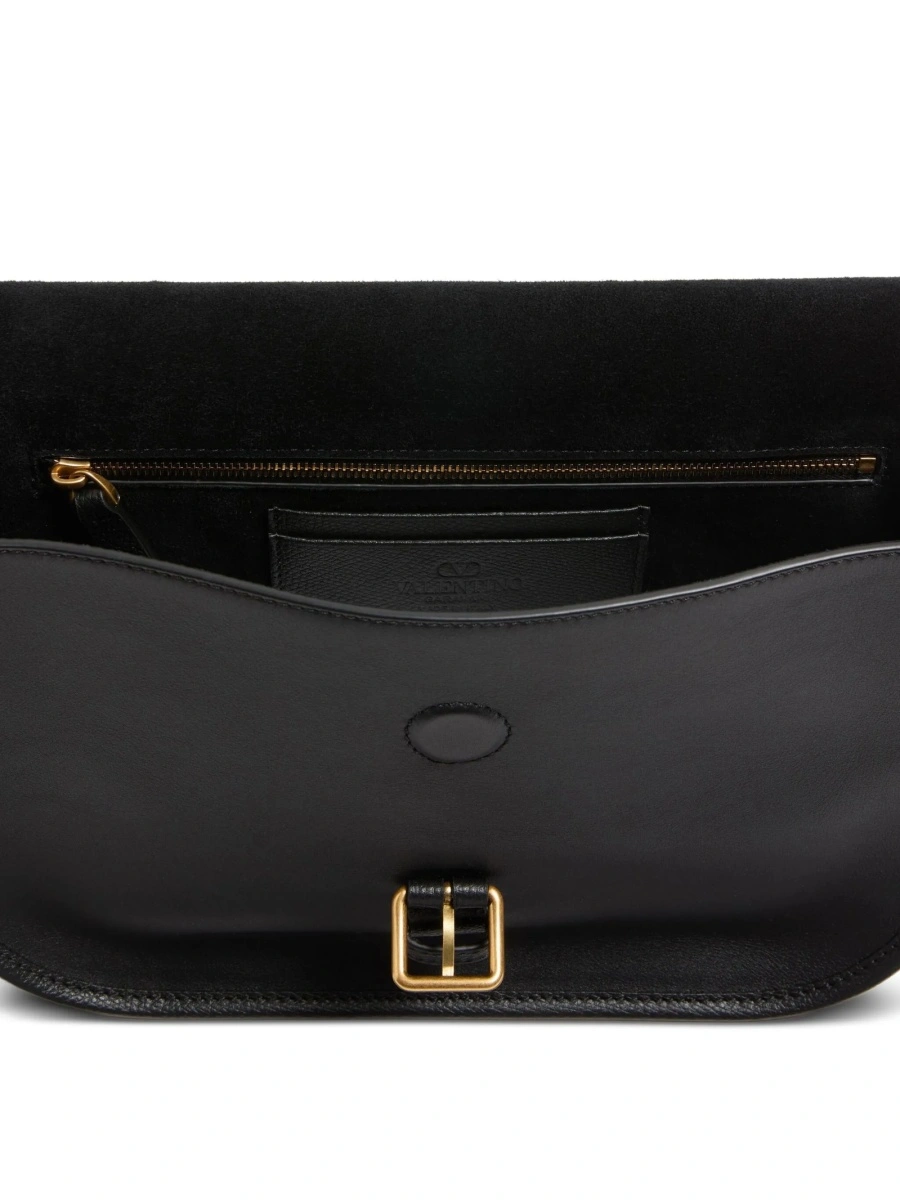 Geanta tip postas Valentino Garavani neagra din piele - Img 5