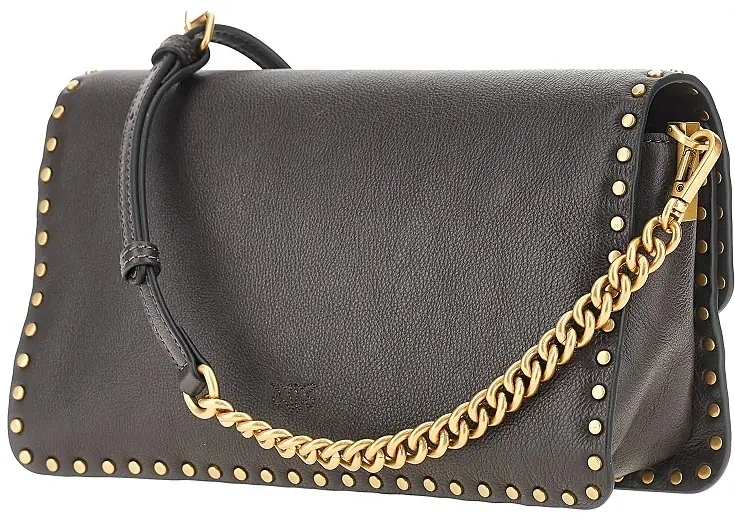 Genti 'Love One Slouchy' leather bag with studs - Img 2