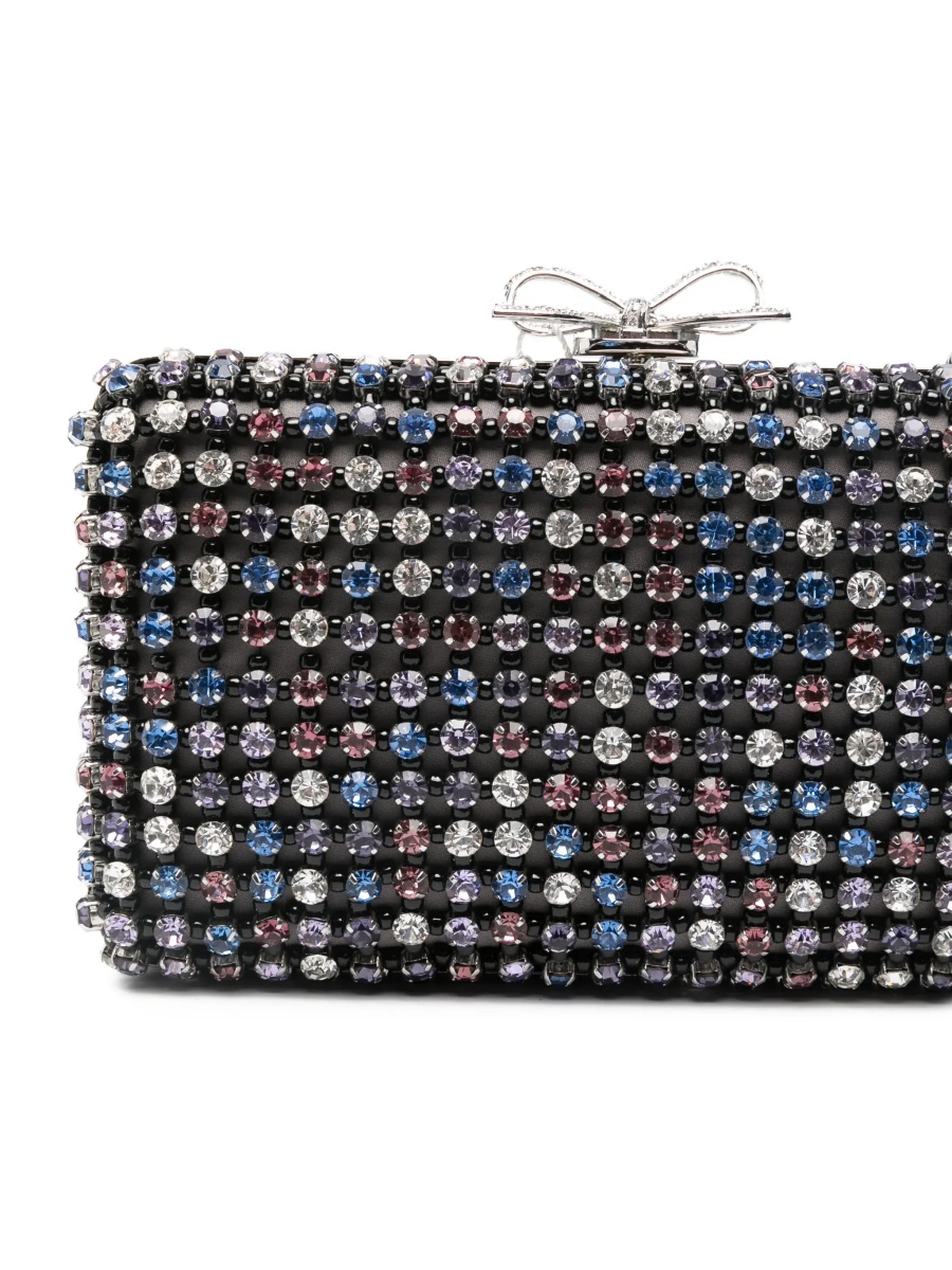 Genti Multi-crystal knit clutch bag - Img 8
