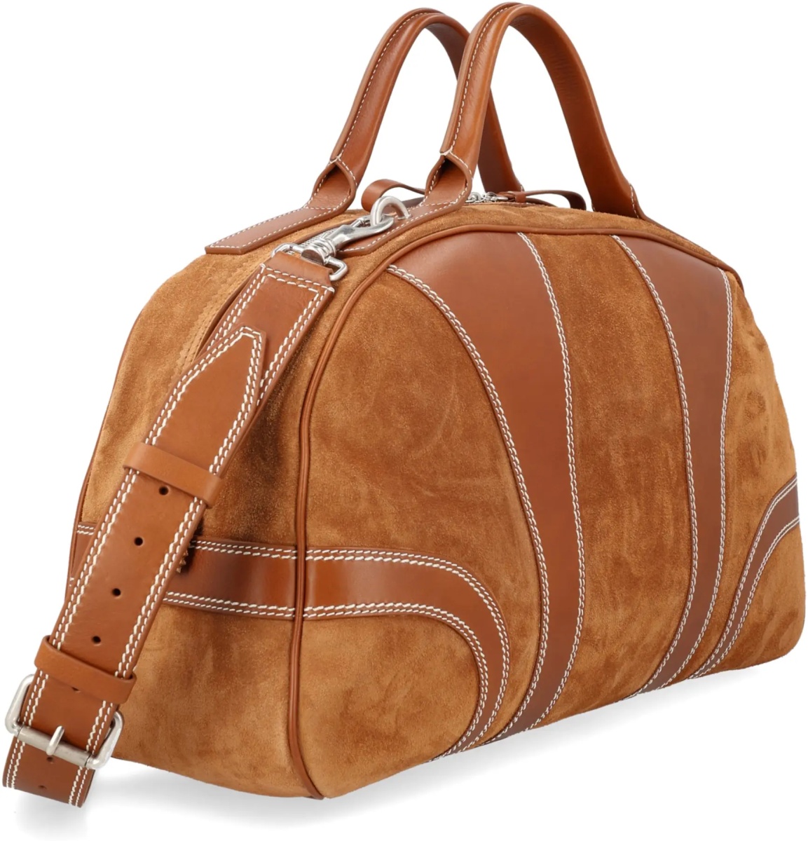 Genti Suede Duffle Bag - Img 3