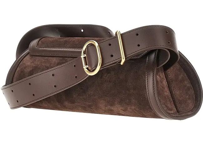 Genti Suede leather small 'Cannolo' bag - Img 2