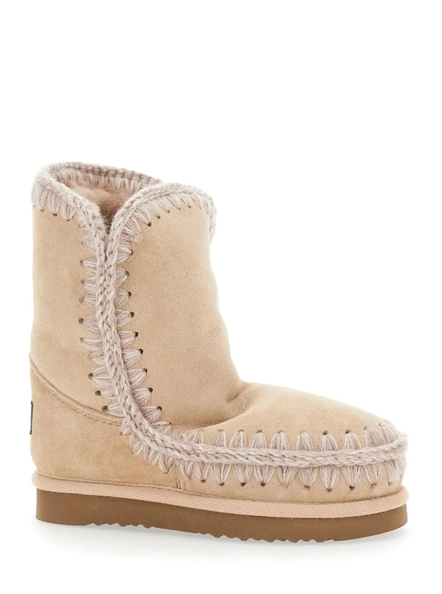 Ghete MOU KIDS roze din piele intoarsa - Img 2