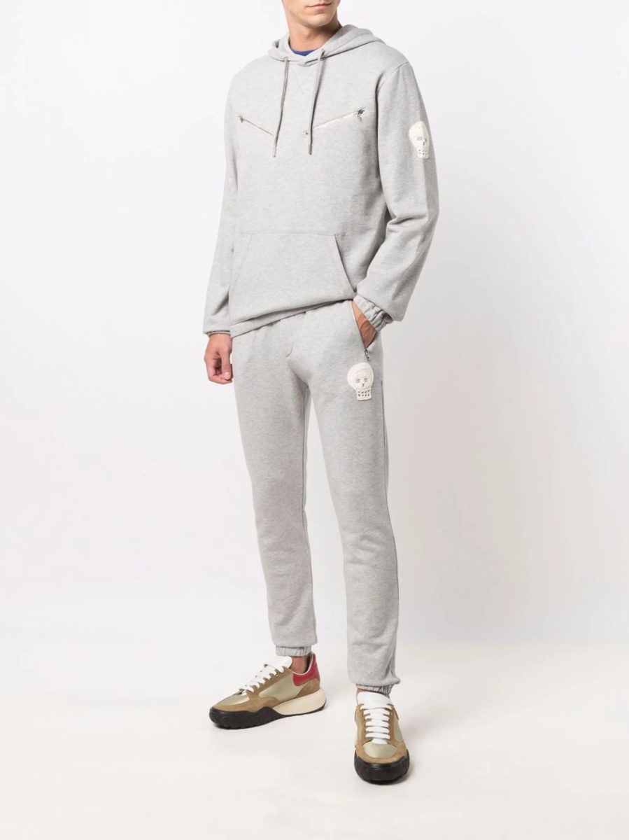 Hanorac Alexander McQueen gri din bumbac - Img 2