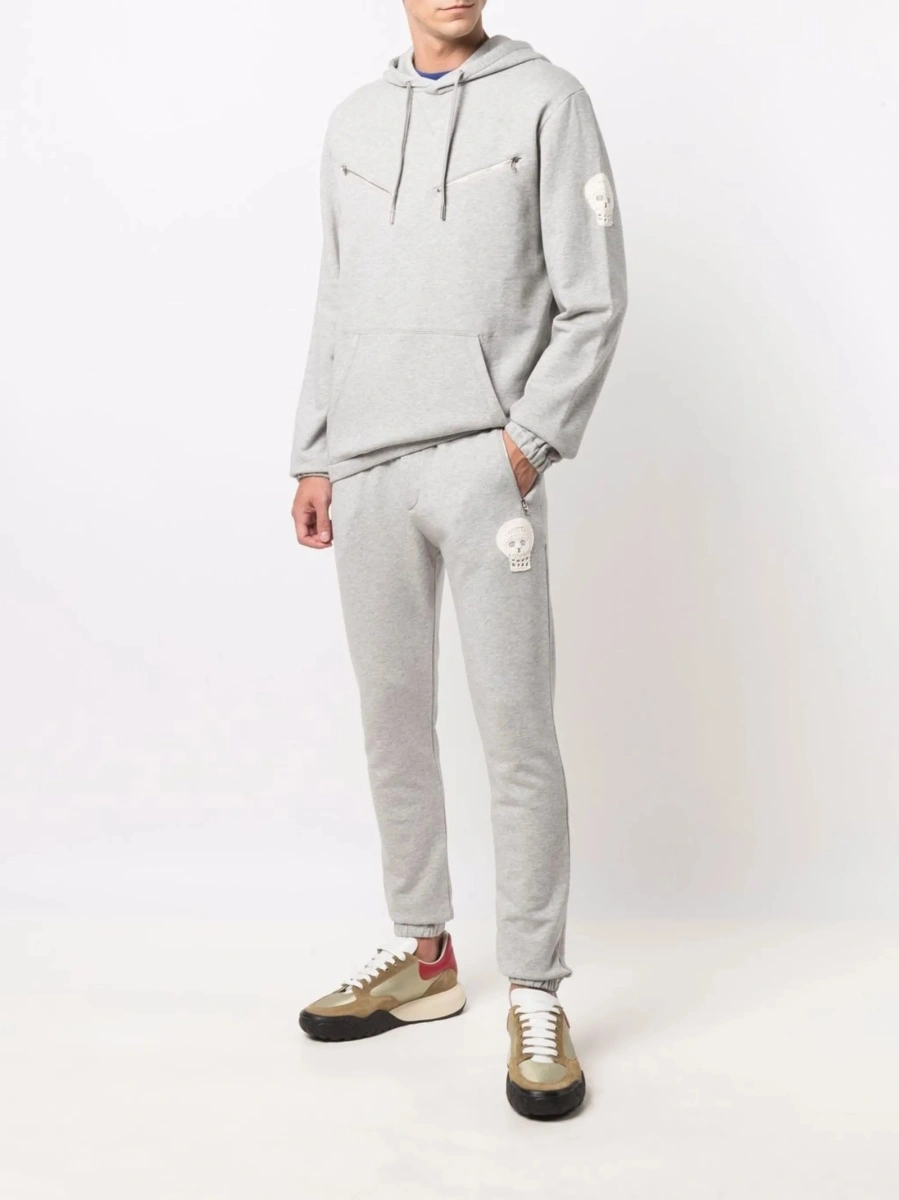 Hanorac Alexander McQueen gri din bumbac - Img 2