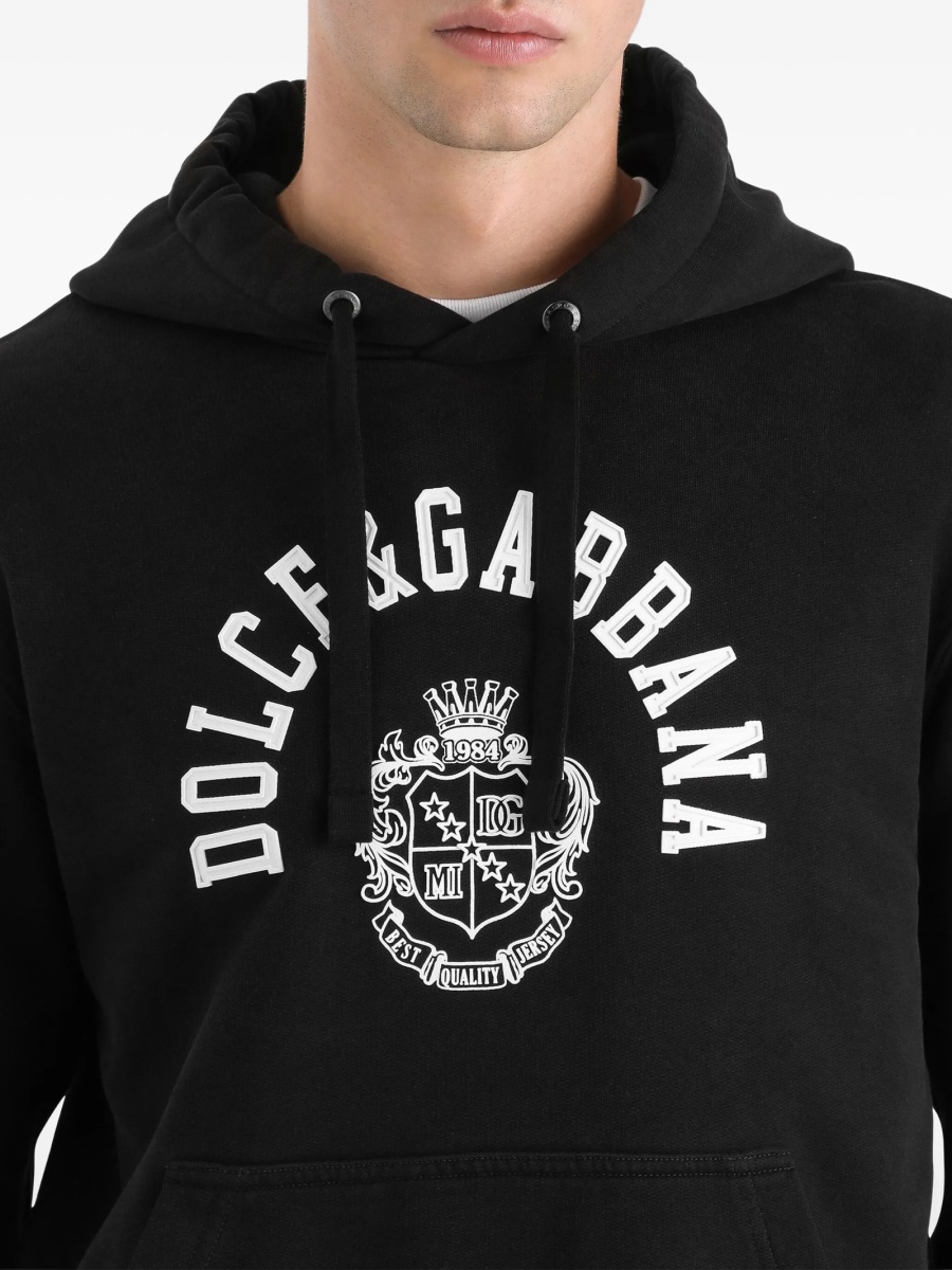 Hanorac Dolce &amp; Gabbana negru din bumbac - Img 5