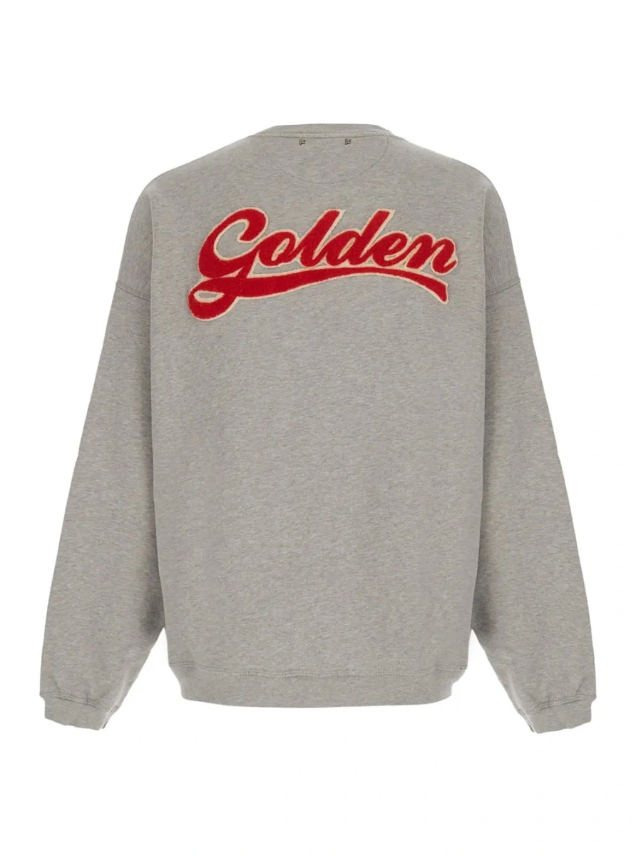 Hanorac Golden Goose gri din bumbac - Img 2