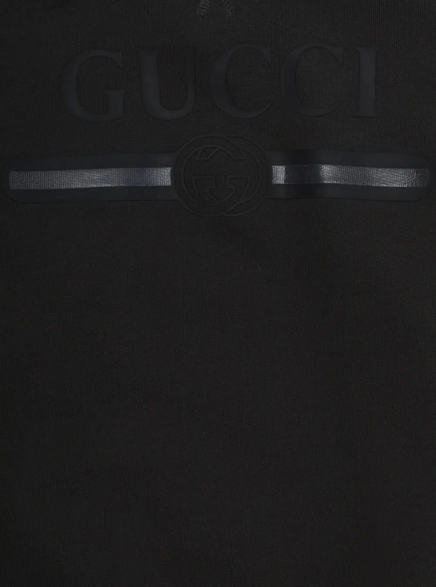 Hanorac Gucci gri din bumbac - Img 3