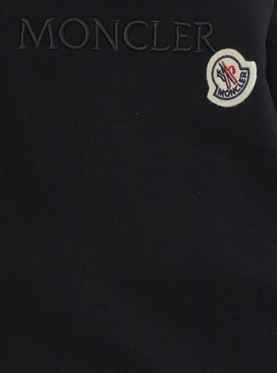 Hanorac Moncler negru din bumbac - Img 3