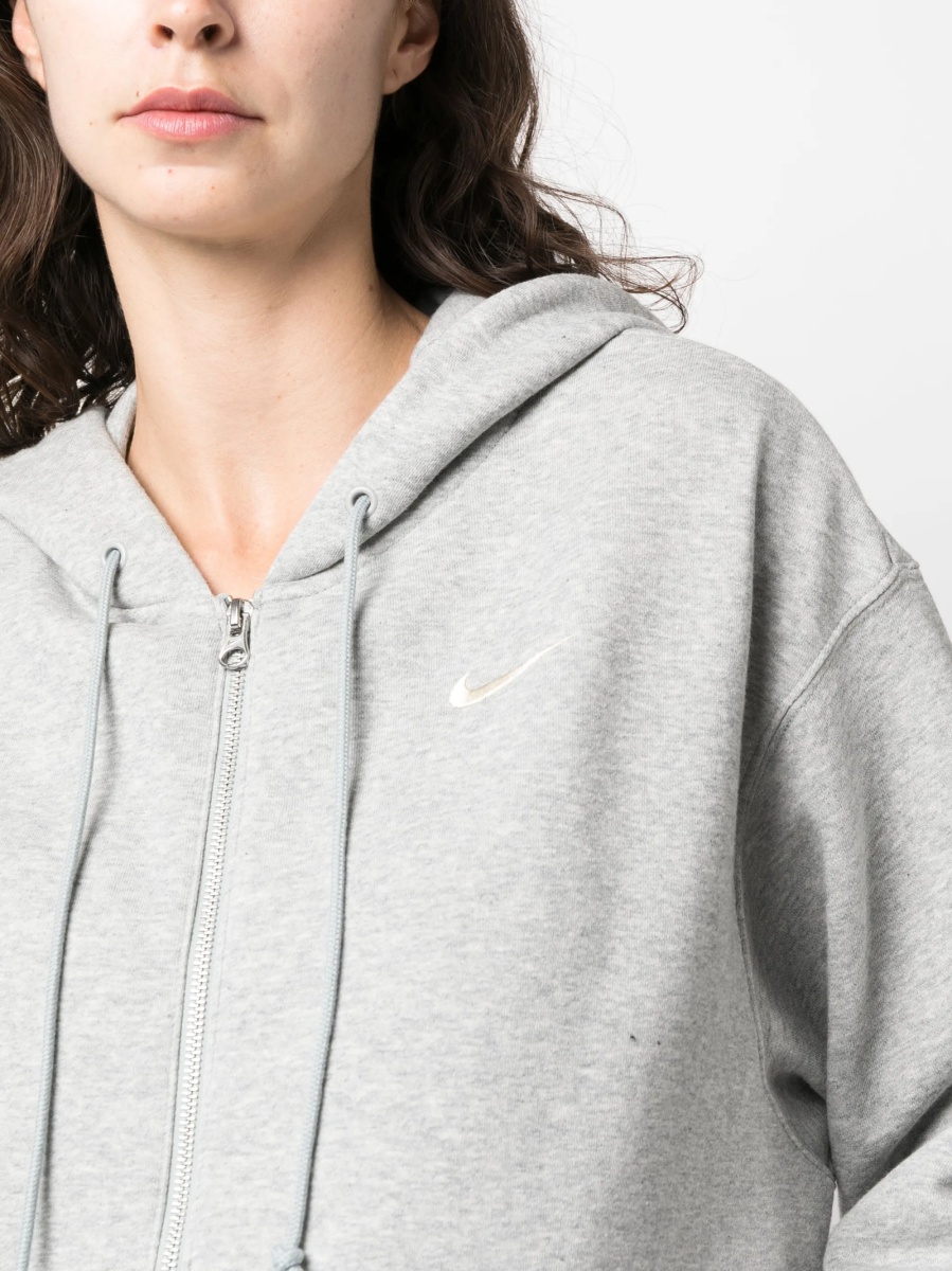 Hanorac Nike gri din bumbac si polyester - Img 5